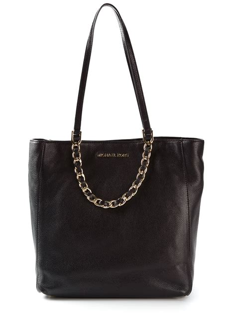 michael kors black chain tote|Michael Kors black nylon tote.